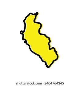 Ica Region von Peru Vektorgrafik-Abbildung.