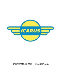 Icarus logo icon templates isolated on white background