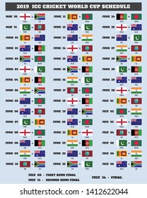 ICC Cricket World Cup 2019 Schedule