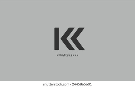 ICC KC KK Abstract initial monogram letter alphabet logo design