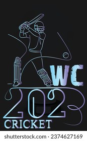 ICC world cup flyer with gradient color 