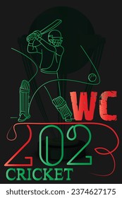 ICC-Weltcup-Flyer mit Farbverlauf-Farbe 