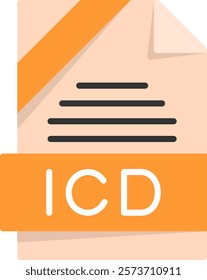 ICD Flat Style Icon Design