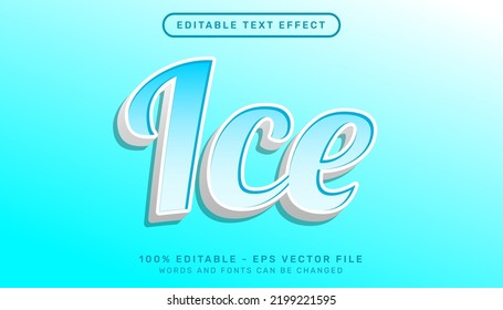 Ice 3d Editable Text Effect Template