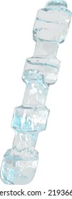 Símbolo de hielo 3d con correas horizontales gruesas