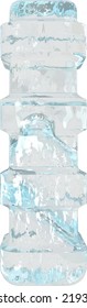 Ice símbolo 3d con correas horizontales gruesas. número 1