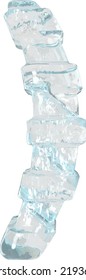 Ice 3d symbol with thick horizontal straps