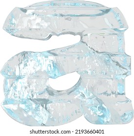 Ice símbolo 3d con correas horizontales gruesas. letra a