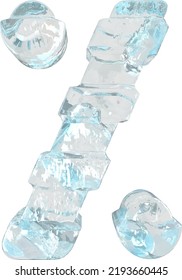 Ice 3d symbol with thick horizontal straps