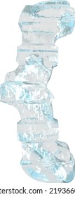 Símbolo de hielo 3d con correas horizontales gruesas
