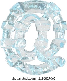 Eis-3D-Symbol mit dicken horizontalen Gurten