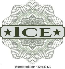 Ice abstract rosette