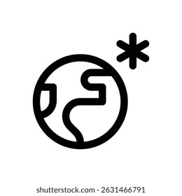 Ice age. Editable stroke vector icon.