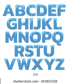 Ice Alphabet Font.