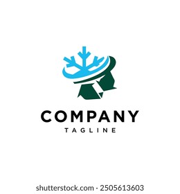 Ice Arrow Logo Icon vector