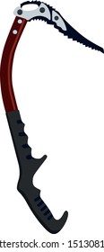 ice ax handle isolated vector illustration