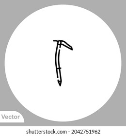 Ice ax icon sign vector,Symbol, logo illustration for web and mobile