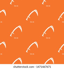 Ice ax pattern vector orange for any web design best