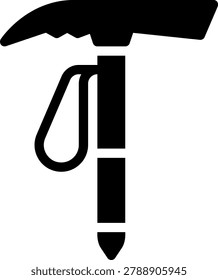 Vector de ilustración de icono de glifo de piolet