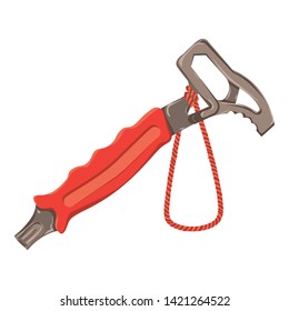 Ice axe icon. Cartoon of ice axe vector icon for web design isolated on white background