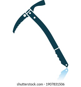 Ice Axe Icon. Shadow Reflection Design. Vector Illustration.