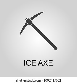 Ice axe icon. Ice axe symbol. Flat design. Stock - Vector illustration