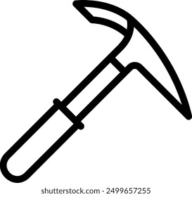 ice axe line icon illustration vector