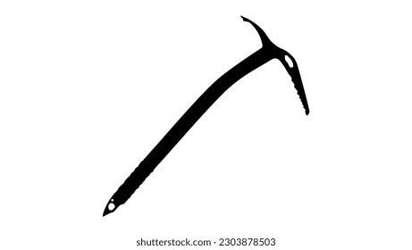 Ice axe silhouette, high quality vector