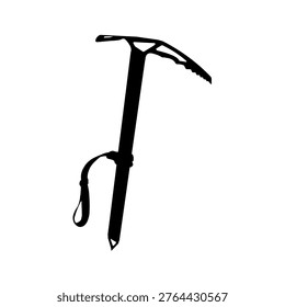 Ice axe silhouette - vector illustration