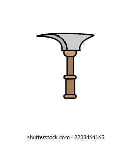 ice axe, sports and competition, climbing line icon on white background. Elements of mountaineering icon. Can be used for web, logo, mobile app, UI, UX