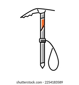 ice axe tool color icon vector. ice axe tool sign. isolated symbol illustration