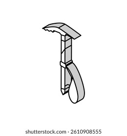ice axe tool isometric icon vector. ice axe tool sign. isolated symbol illustration
