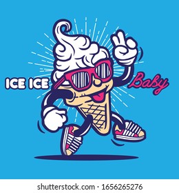 Ice Ice Baby Ice Cream Character Design