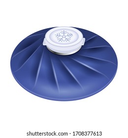 Ice bag vector icon.Realistic vector icon isolated on white background ice bag.