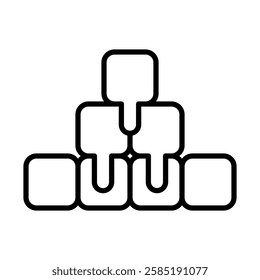 Ice Bar Vector Line Icon Design