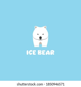 Ice oso lindo ilustración vectorial diseño de icono
