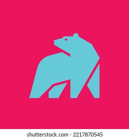 Ice Bear Logo. Icon design. Template elements