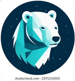 ice bear logo modern art
