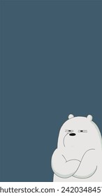 ice bear wallpaper flat design 