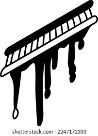 El hielo comienza a fundir el concepto, el diseño de iconos isométricos del punto de congelación, el símbolo de las actividades de la temporada de invierno, el signo meteorológico más frío, la nieve y la espuma. Ilustración