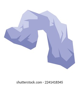 Ice berg arch icon isometric vector. Glacier sea. Arctic mountain