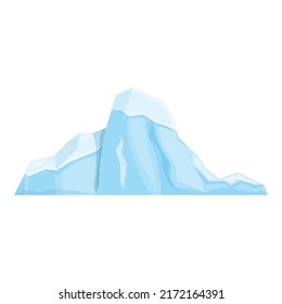Ice berg icon cartoon vector. North glacier. Freeze pole
