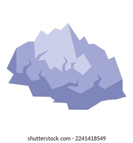 Ice berg icon isometric vector. Glacier sea. Risk mountain