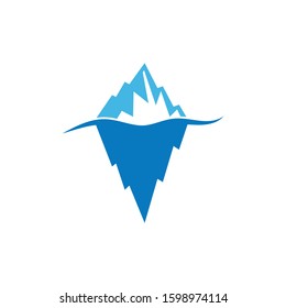 Ice Berg  icon Vector Illustration design Logo template