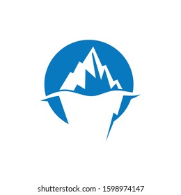 Ice Berg  icon Vector Illustration design Logo template