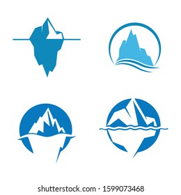 Ice Berg  icon Vector Illustration design Logo template