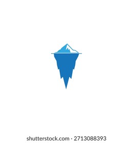 Icono de Berg de hielo diseño de Ilustración vectorial Logo Plantilla