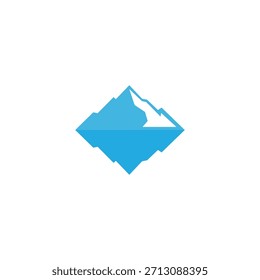 Icono de Berg de hielo diseño de Ilustración vectorial Logo Plantilla