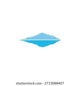 Icono de Berg de hielo diseño de Ilustración vectorial Logo Plantilla