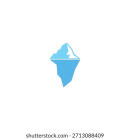 Icono de Berg de hielo diseño de Ilustración vectorial Logo Plantilla